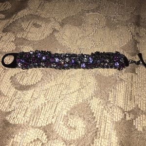Purple and Dark Grey Bracelet